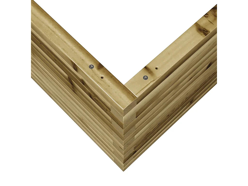Jardinera de madera de pino impregnada 80x80x45,5 cm