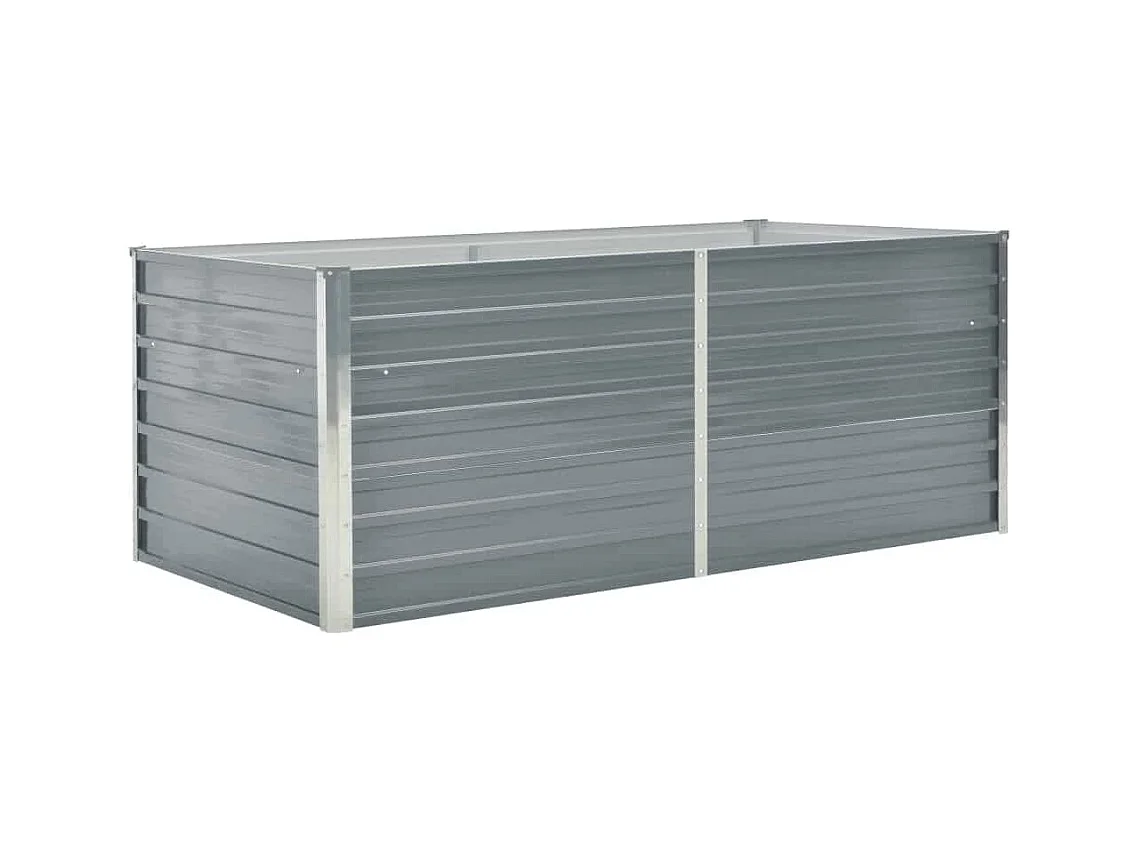 Jardinière 160 x 80 x 45 cm Acier galvanisé Gris
