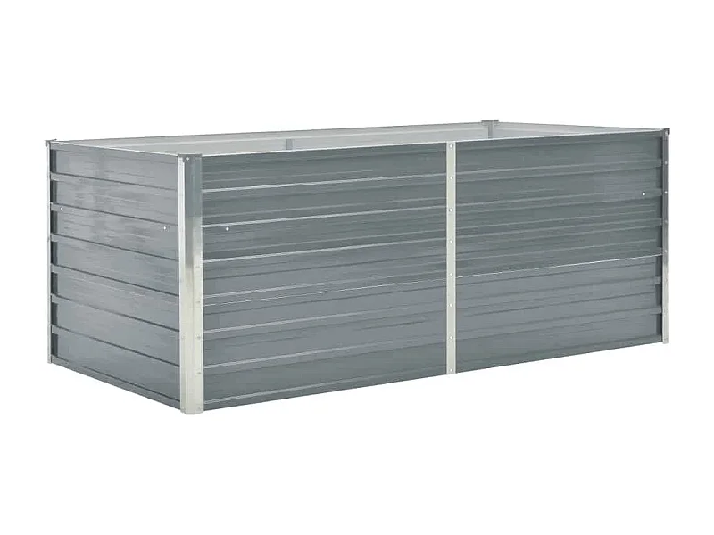 Jardinière 160 x 80 x 45 cm Acier galvanisé Gris