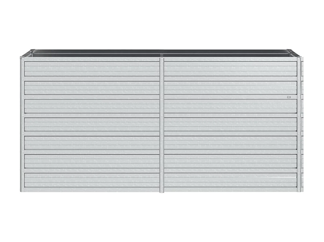 Lit surélevé de jardin 160x40x77 cm Acier galvanisé Argenté