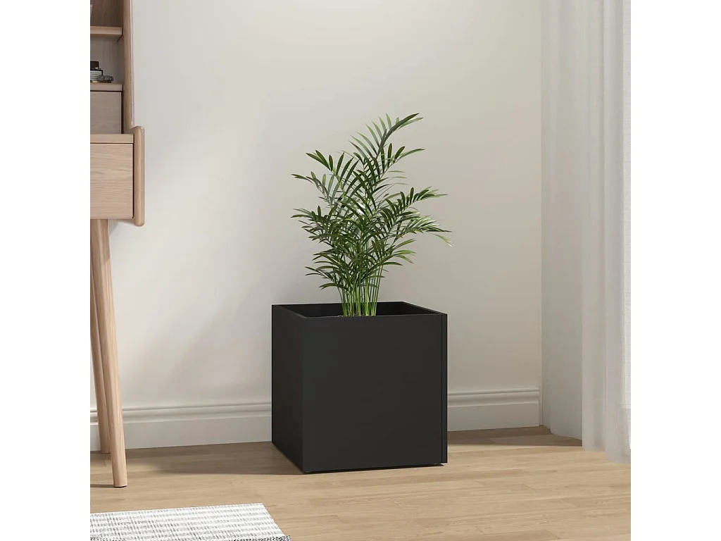 Vaso/floreira 40x40x40 cm derivados de madeira preto