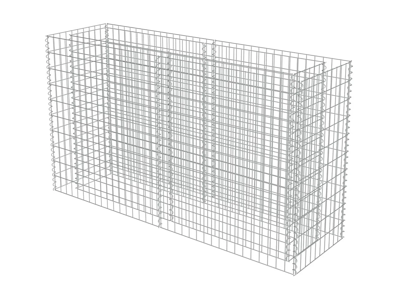 Lit surélevé à gabion Acier galvanisé 180x50x100 cm