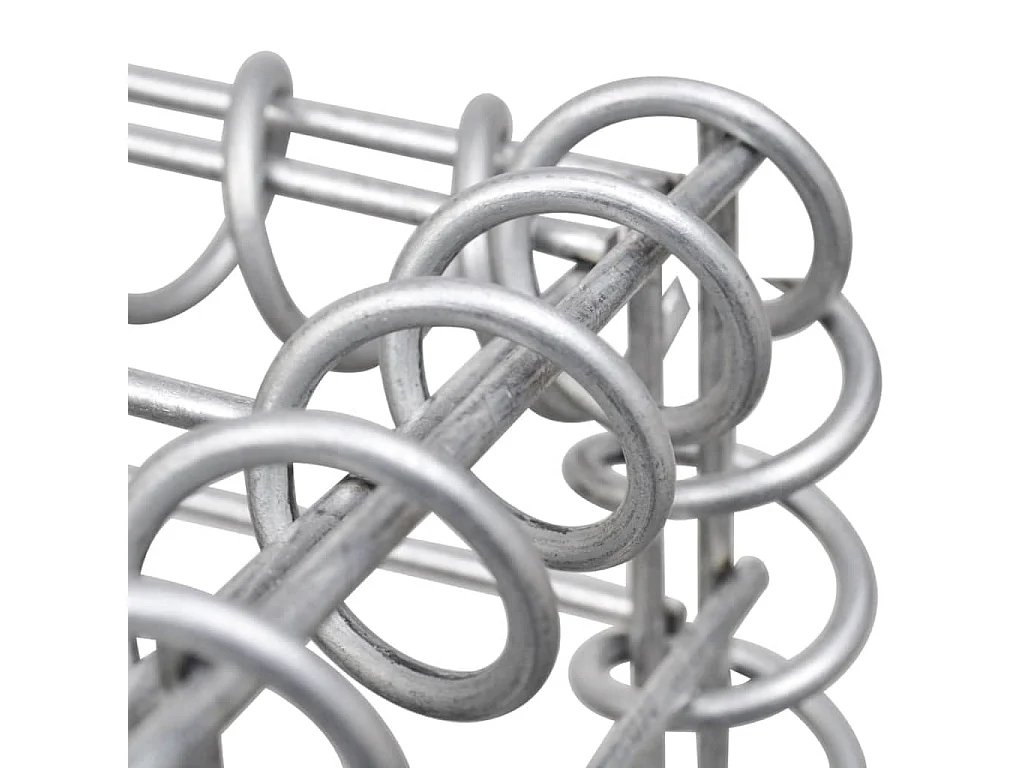 Lit surélevé à gabion Acier galvanisé 180x50x100 cm