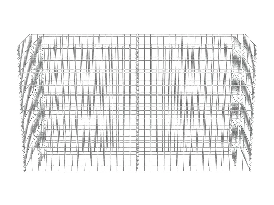 Lit surélevé à gabion Acier galvanisé 180x50x100 cm