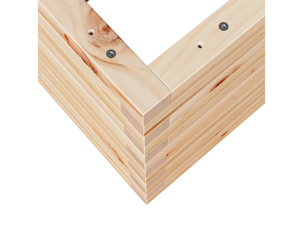 Jardinera de madera maciza de pino 80x80x46 cm