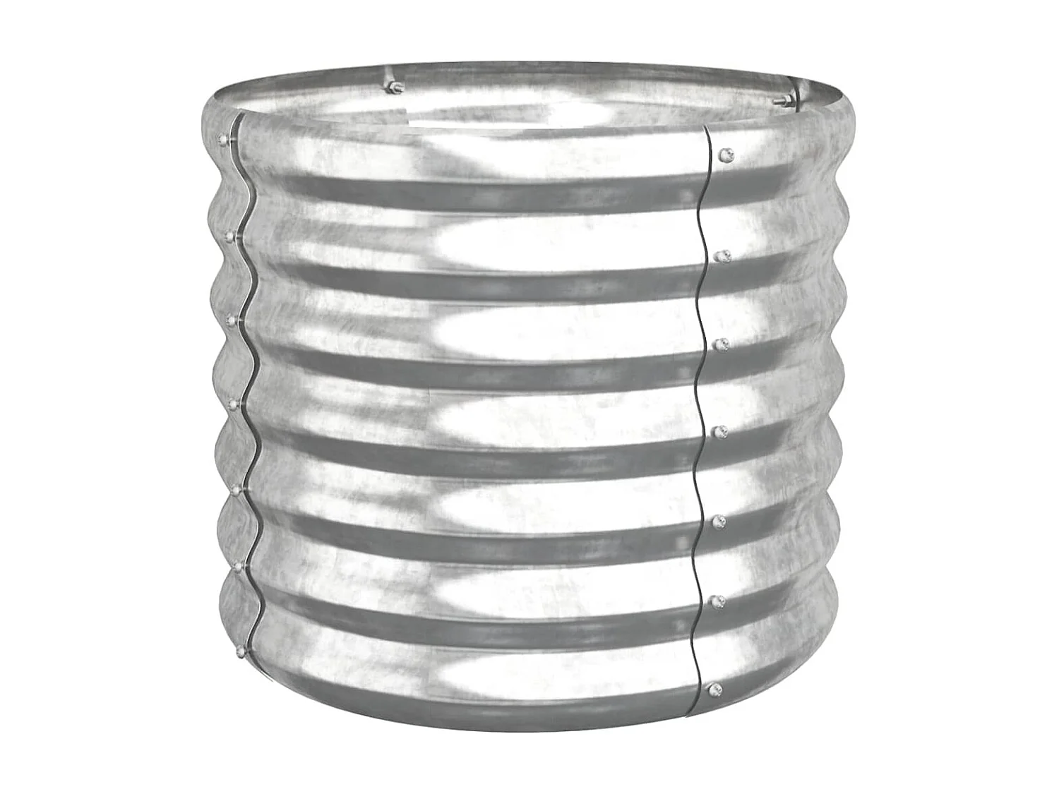 Jardinière de jardin Acier enduit de poudre 40x40x36 cm Argenté