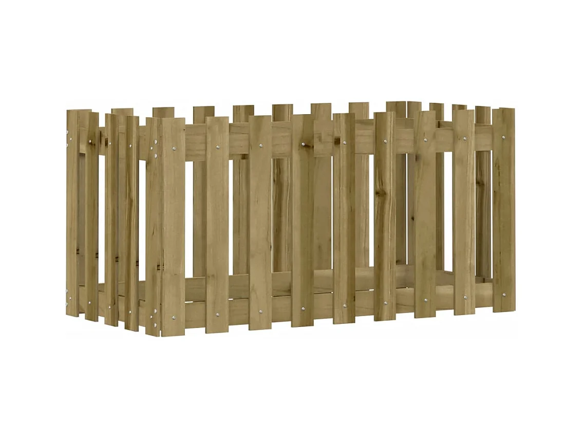 Arriate elevado jardín valla madera impregnada pino 100x50x50cm