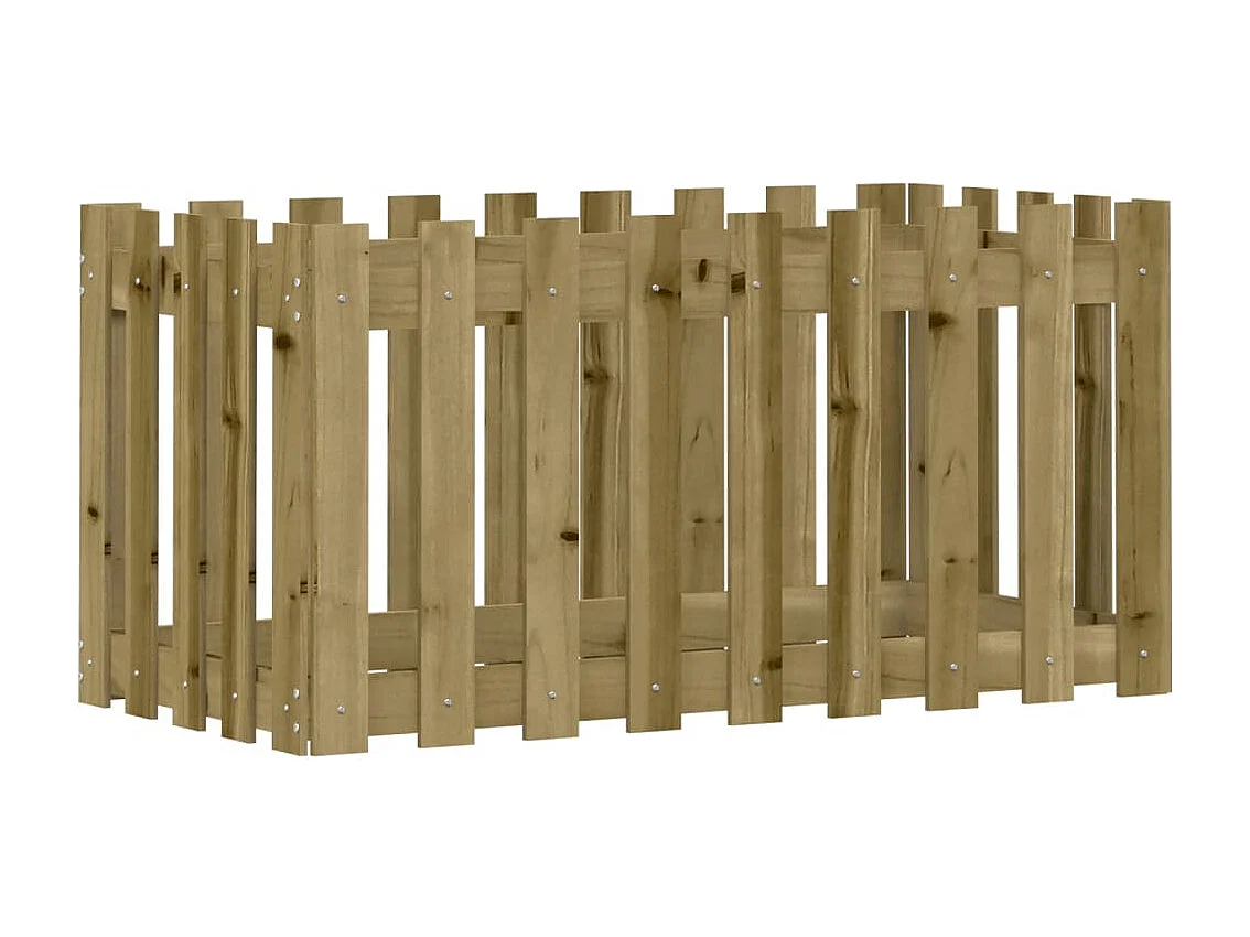 Arriate elevado jardín valla madera impregnada pino 100x50x50cm