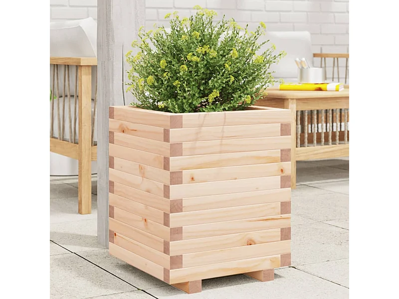 Jardinière 40x40x49,5 cm bois de pin massif