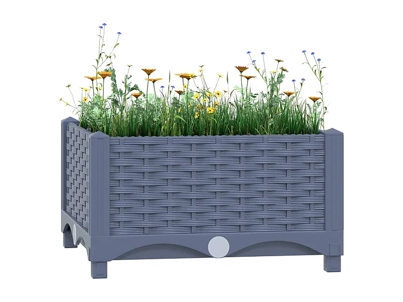 Canteiro elevado 40x40x23 cm polipropileno