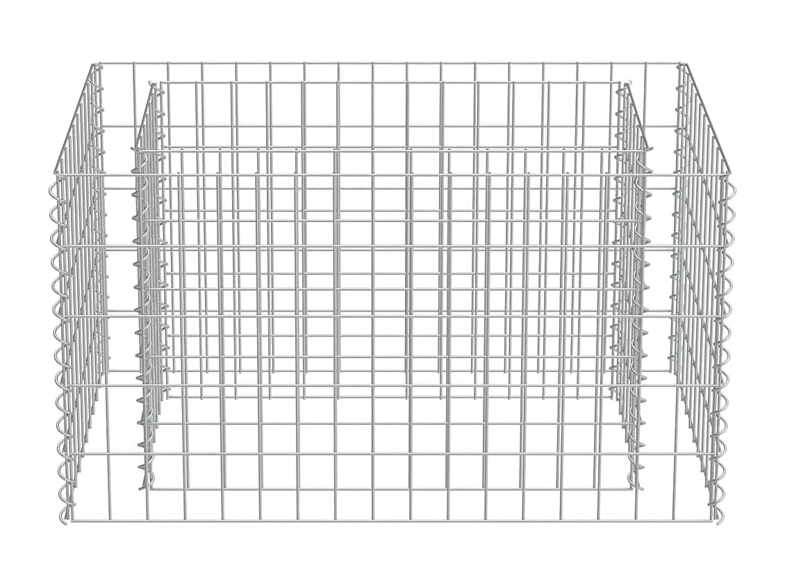 Lit surélevé à gabion Acier galvanisé 90x50x50 cm