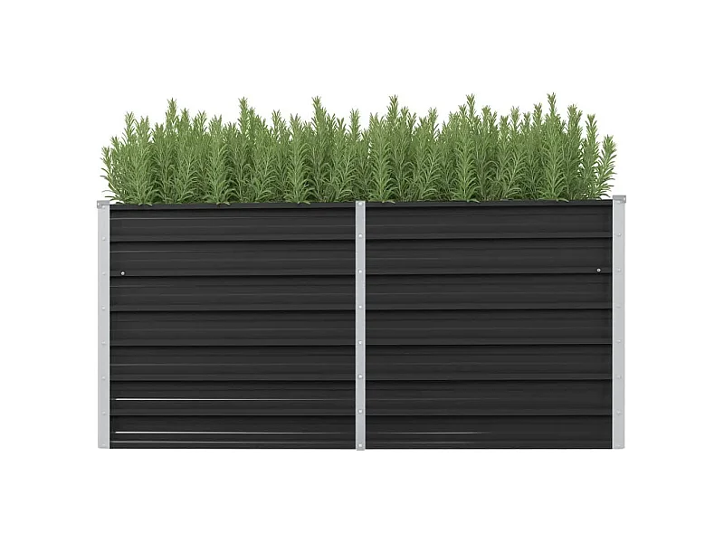 Lit surélevé de jardin Anthracite 160x40x77 cm Acier galvanisé