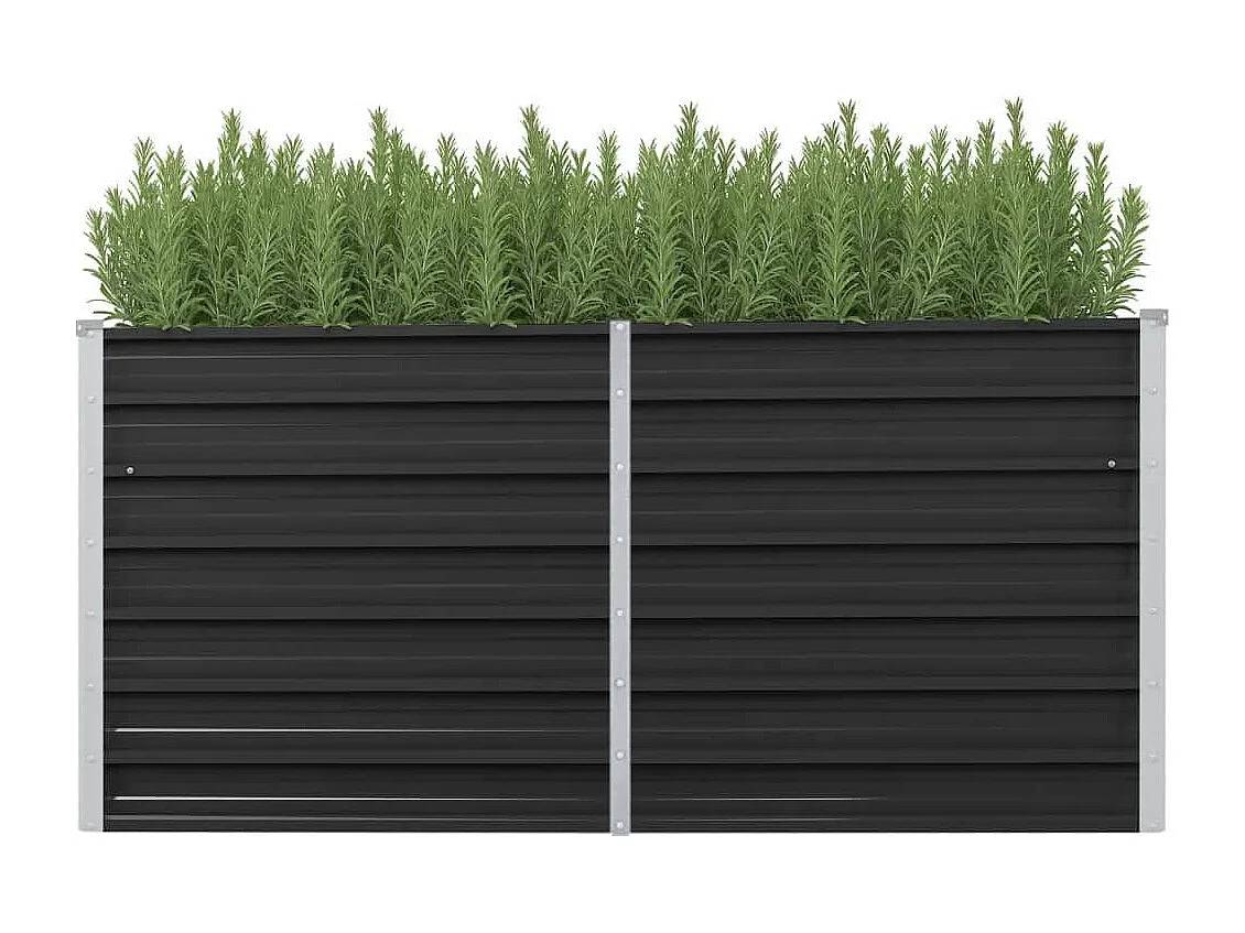 Lit surélevé de jardin Anthracite 160x40x77 cm Acier galvanisé