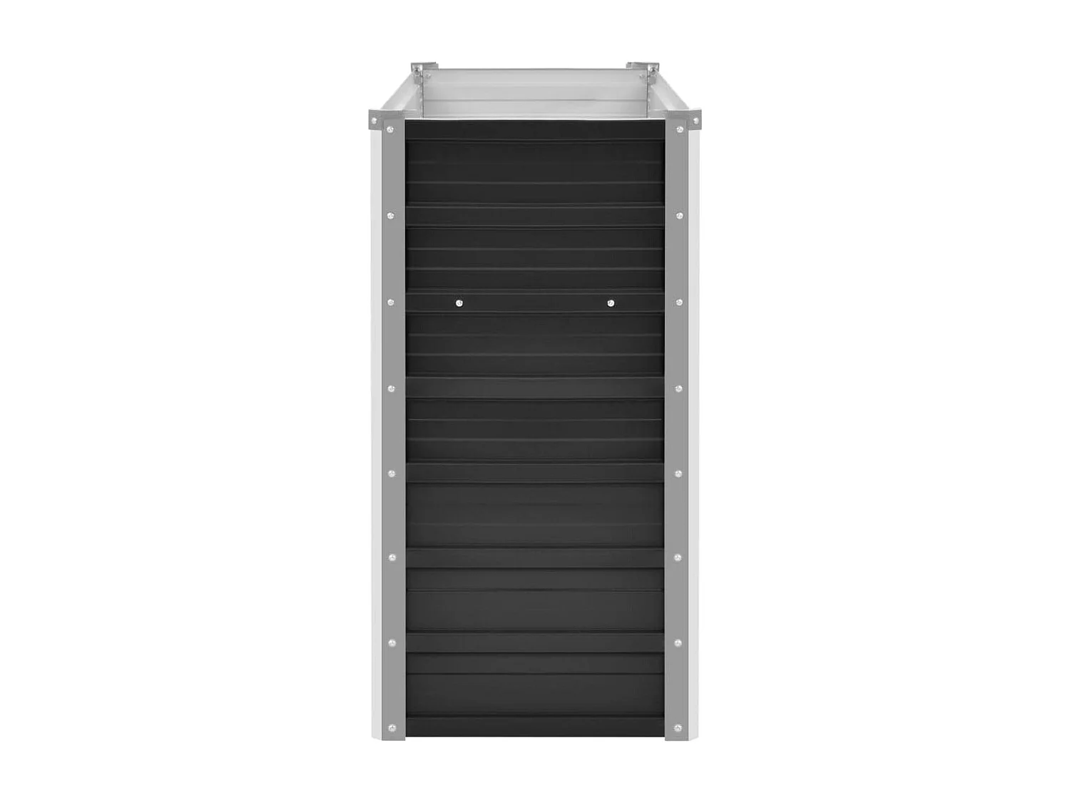 Arriate de acero galvanizado gris antracita 160x40x77 cm