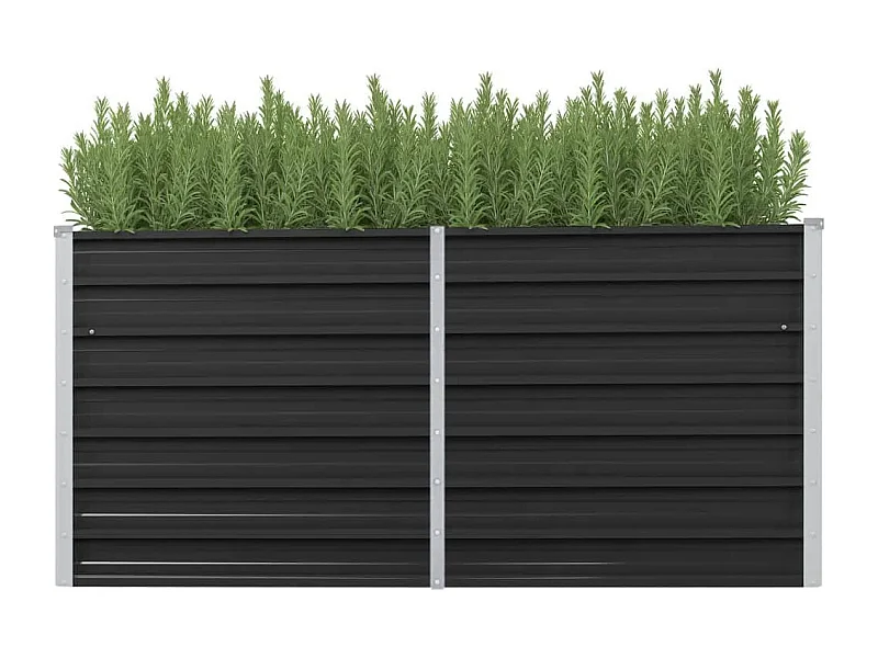 Lit surélevé de jardin Anthracite 160x40x77 cm Acier galvanisé