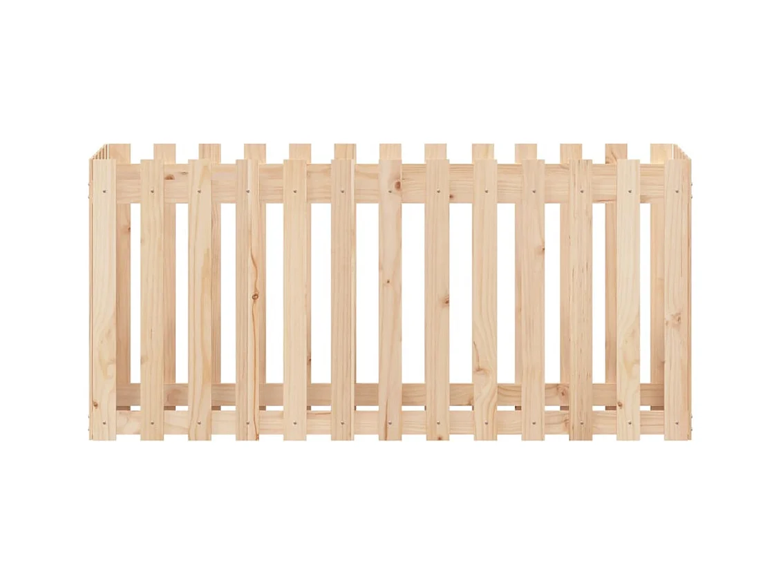 Lit surélevé de jardin design de clôture 150x50x70cm pin massif