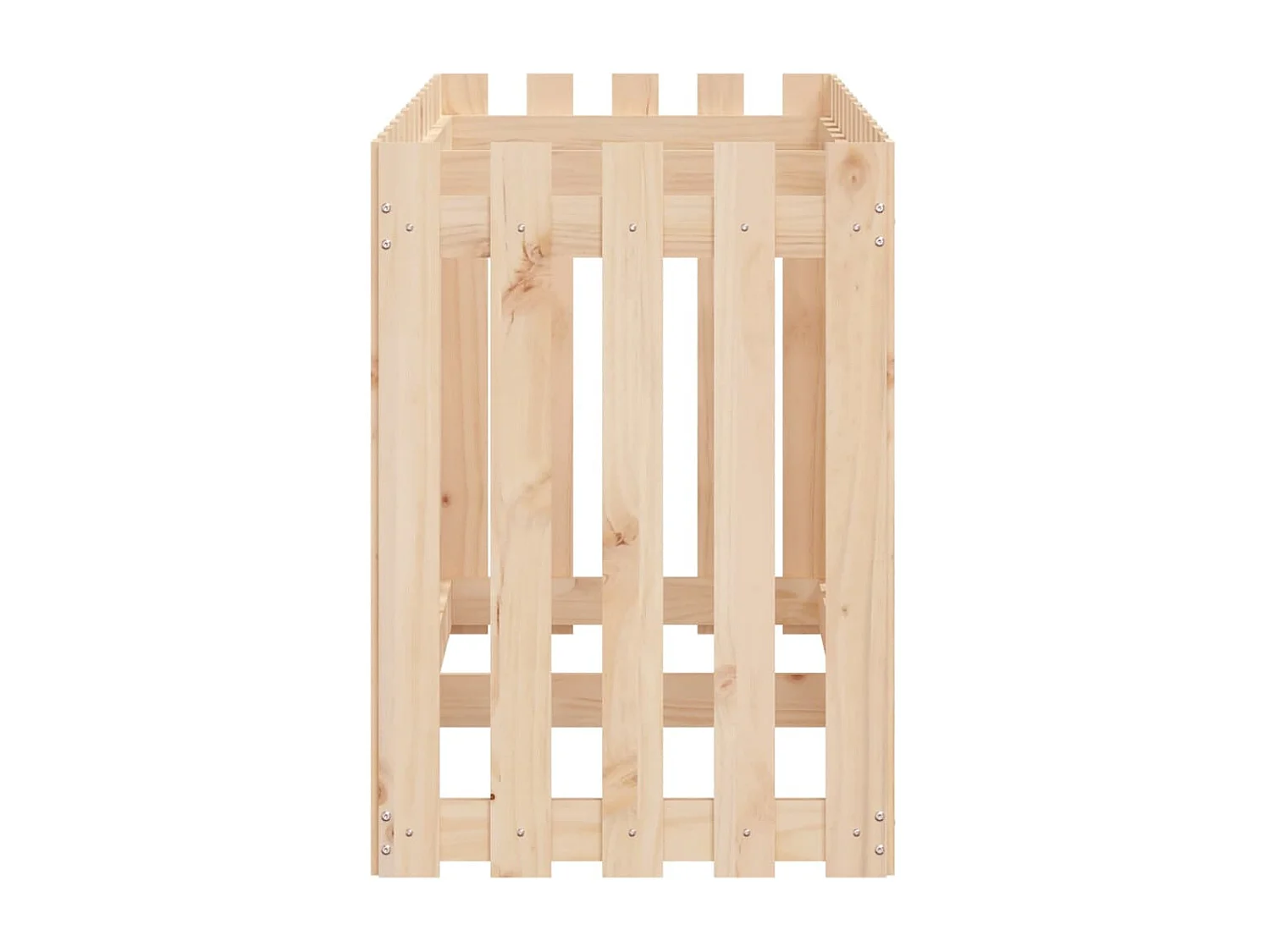 Arriate elevado jardín con valla madera maciza pino 150x50x70cm