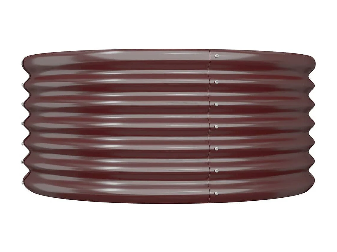 Jardinière de jardin Acier enduit de poudre 80x80x36 cm Marron