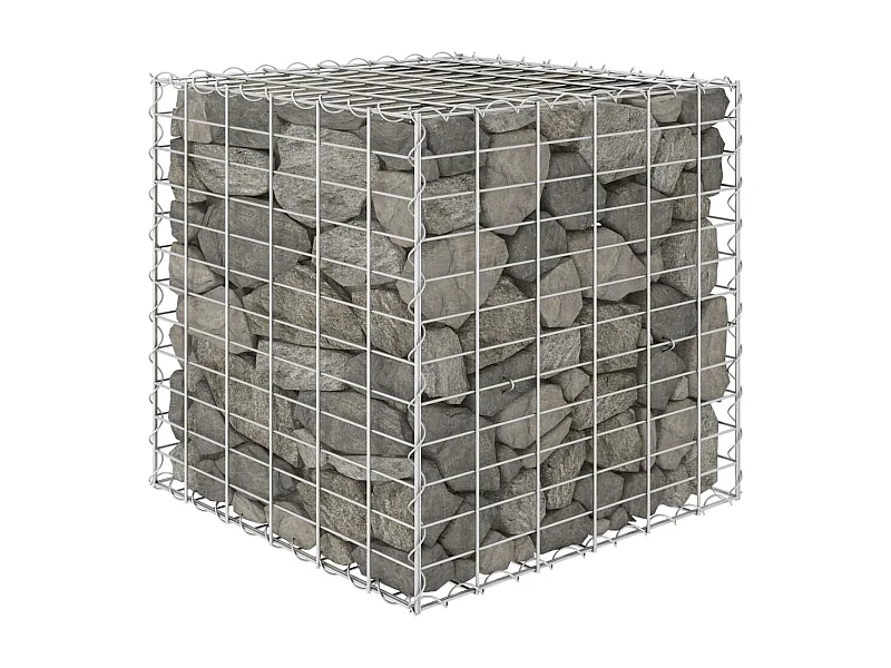 Arriate de gaviones cúbico alambre de acero 60x60x60 cm