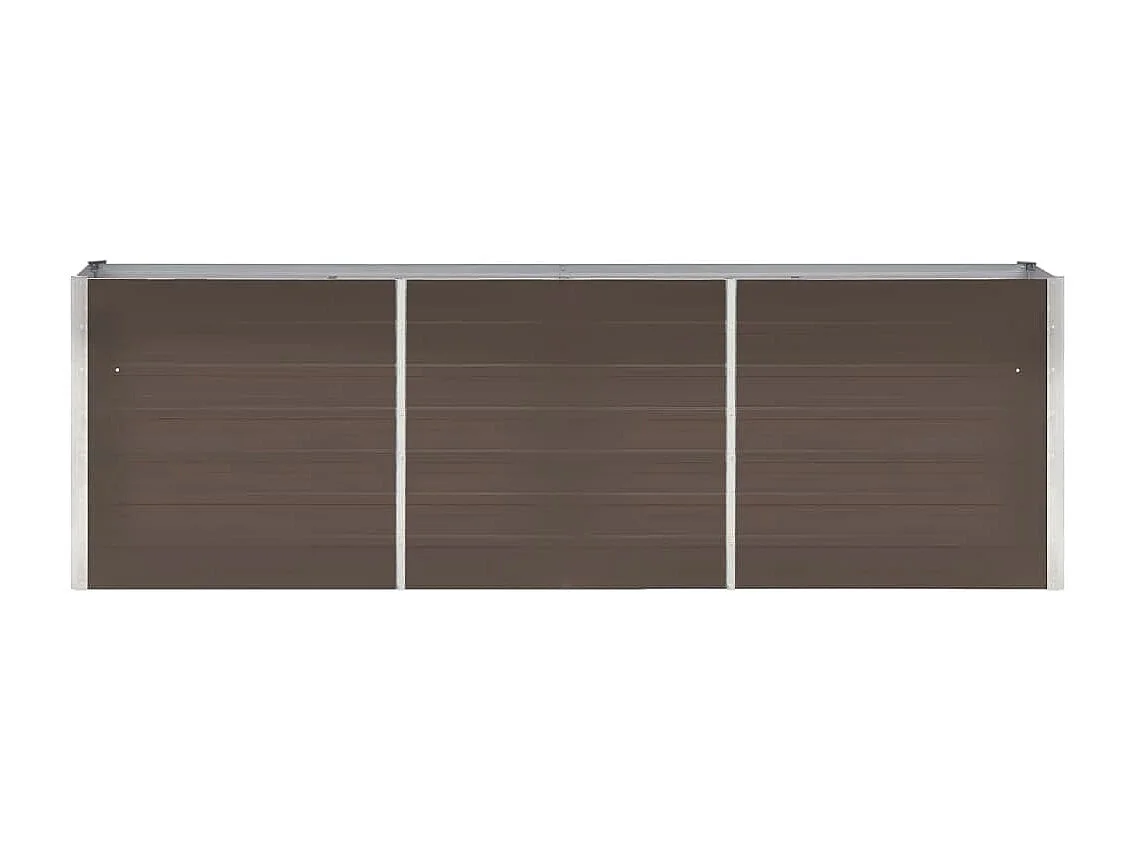 Lit surélevé de jardin Acier galvanisé 240x40x77 cm Marron