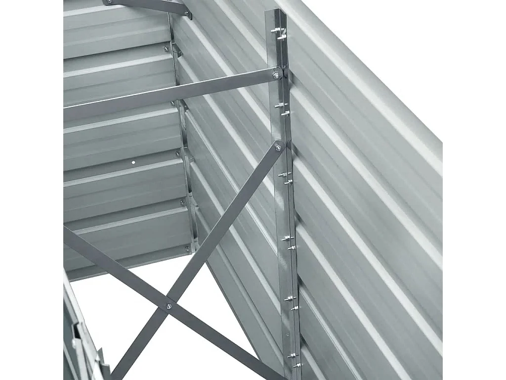 Arriate de jardín de acero galvanizado marrón 240x40x77 cm