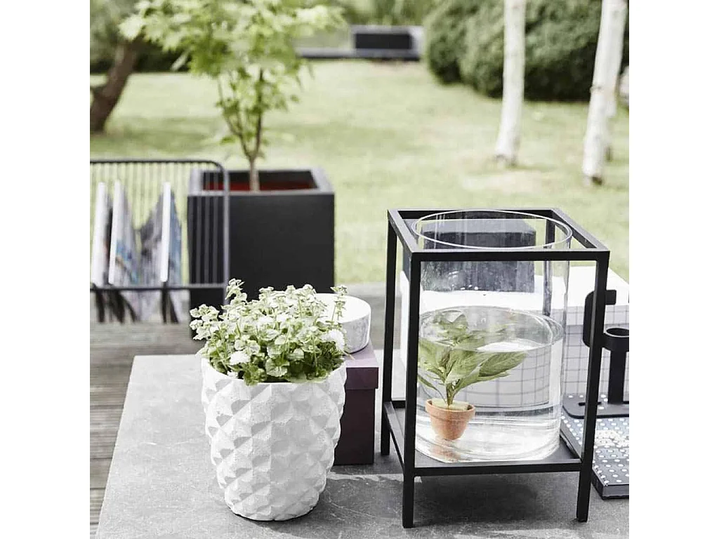 Jardinière Urban Smooth Carrée 40 x 40 x 40 cm Noir KBL903