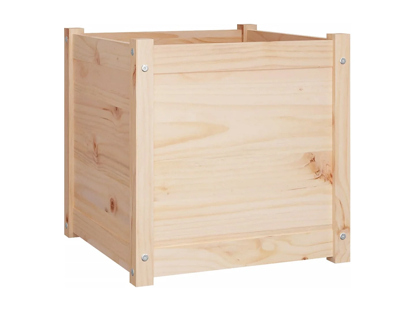 Jardineras 2 unidades madera maciza de pino 50x50x50 cm