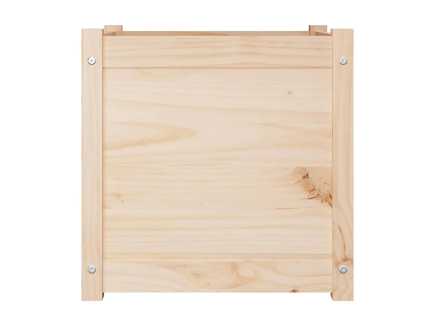 Jardineras 2 unidades madera maciza de pino 50x50x50 cm