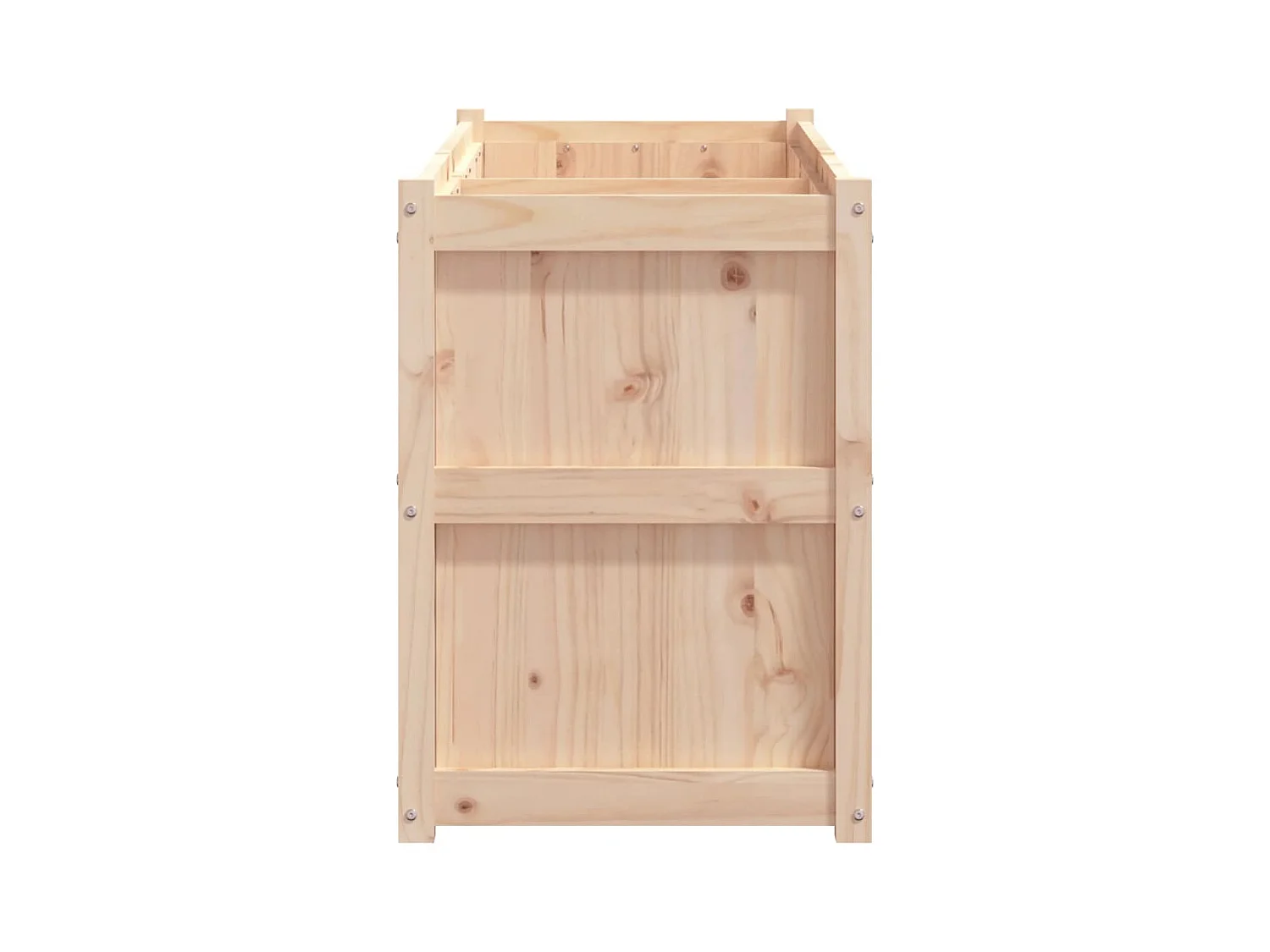 Jardinera de madera maciza de pino 150x50x70 cm