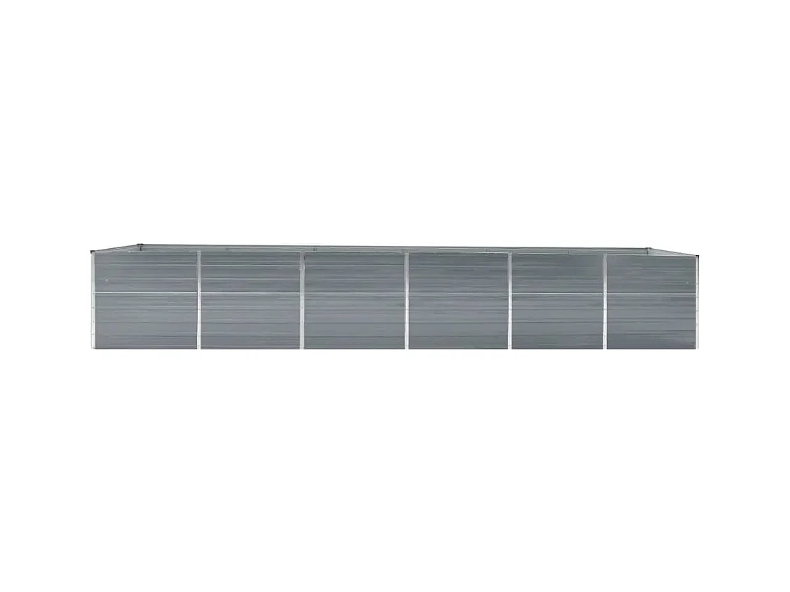 Lit surélevé de jardin Acier galvanisé 480x80x77 cm Gris