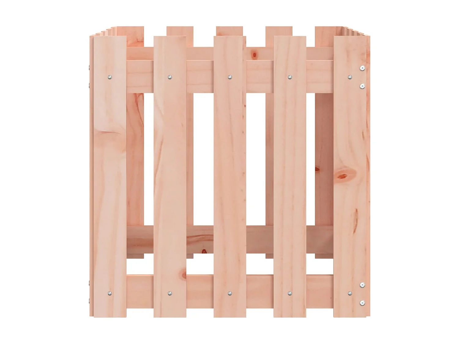 Jardinera con diseño de valla madera maciza Douglas 50x50x50 cm