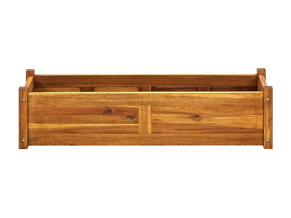 Arriate de madera de acacia 100x30x25 cm