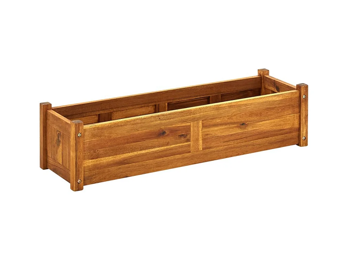 Lit surélevé de jardin Bois d'acacia 100x30x25 cm