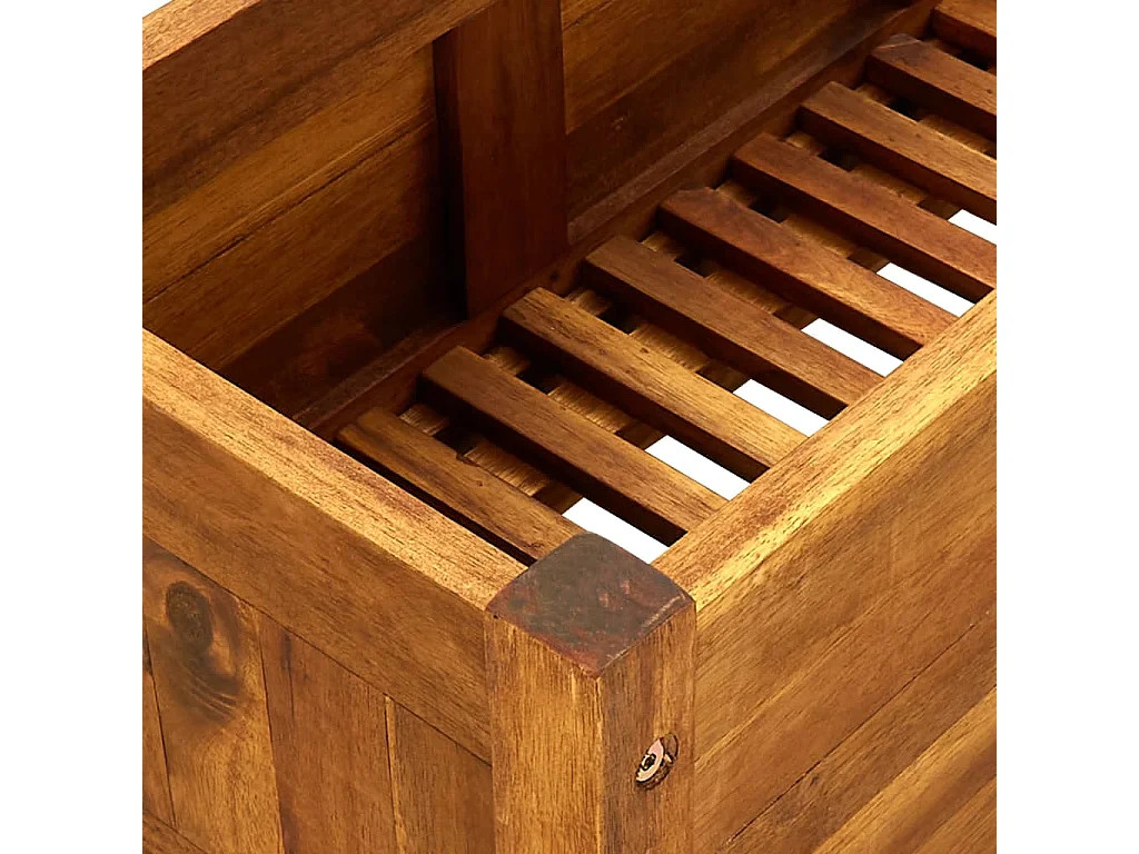 Arriate de madera de acacia 100x30x25 cm