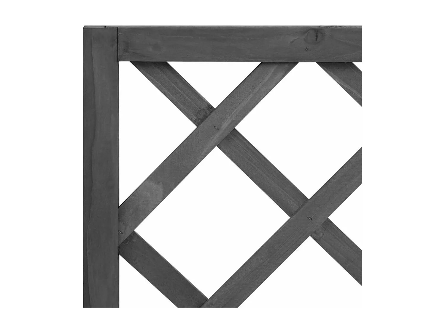 Jardinera enrejada de jardín madera de abeto negro 70x30x135cm