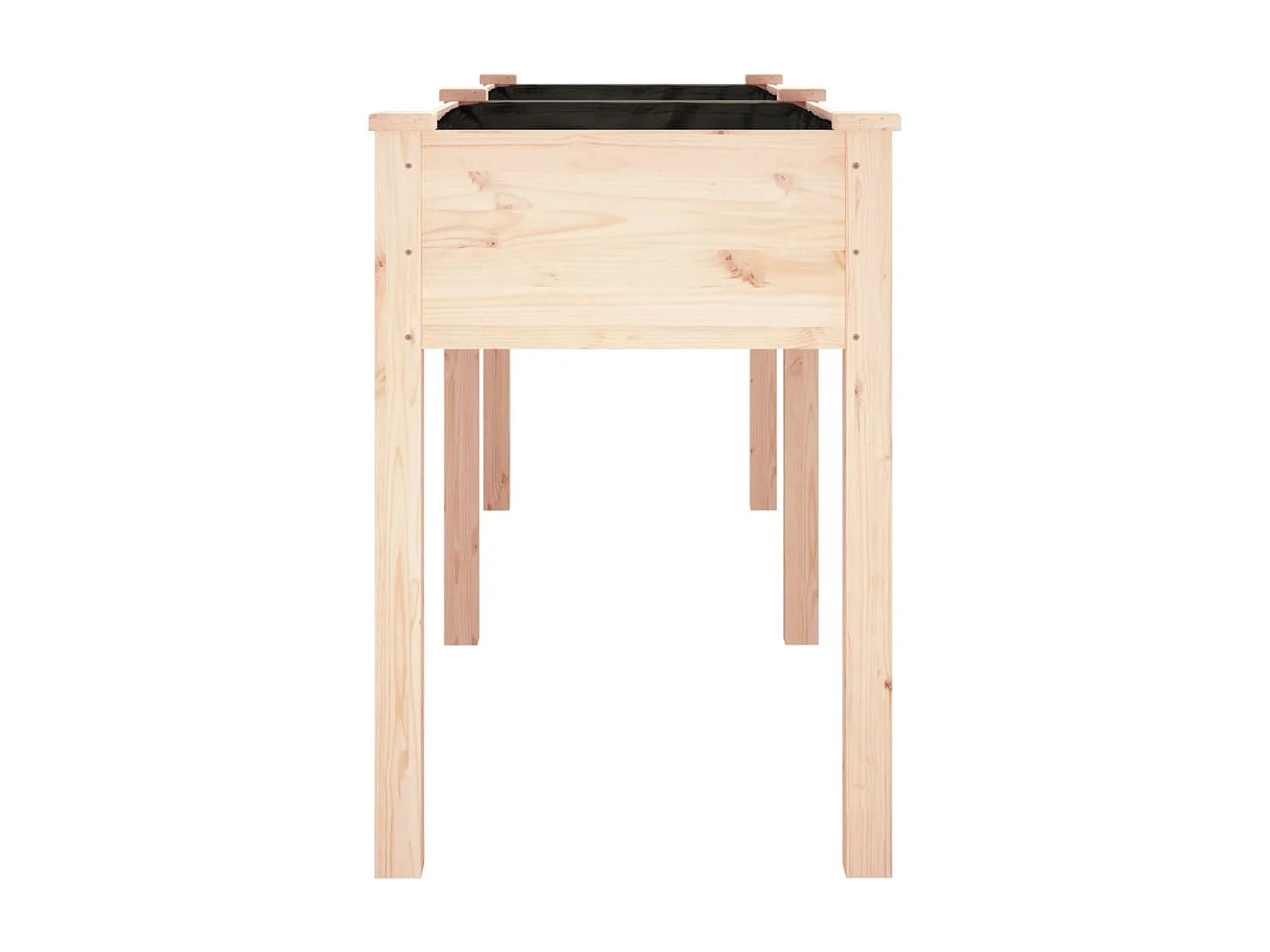 Jardinera con forro interior madera maciza abeto 203x53x76 cm