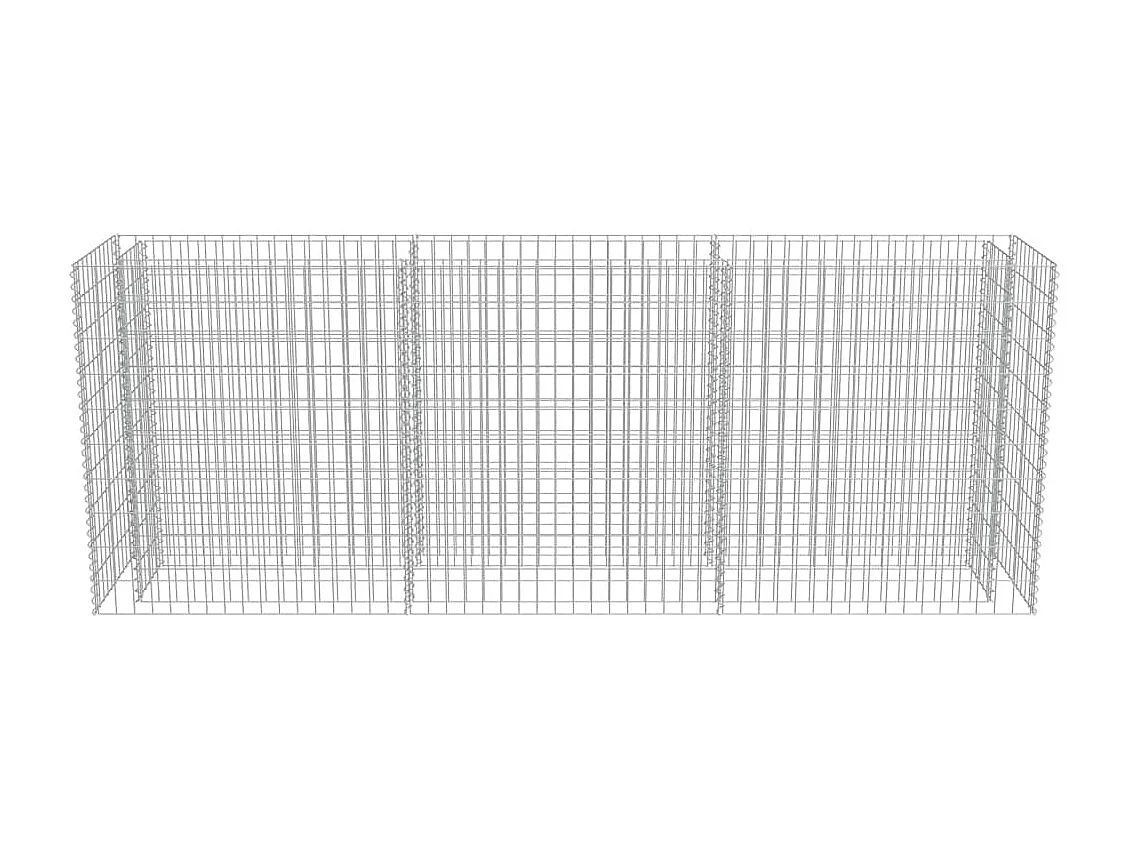 Lit surélevé à gabion Acier galvanisé 270x50x100 cm