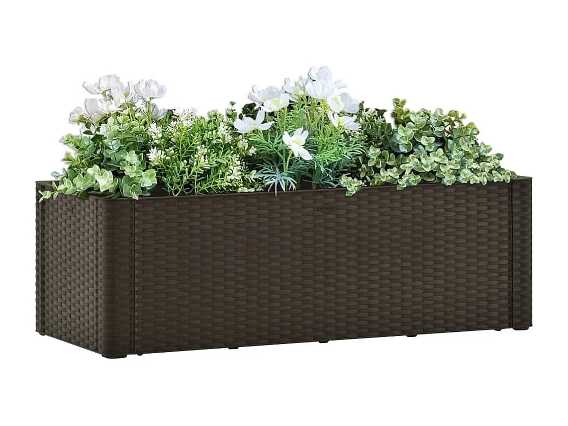 Vaso/floreira c/ sistema rega automática 100x43x33cm cor moca