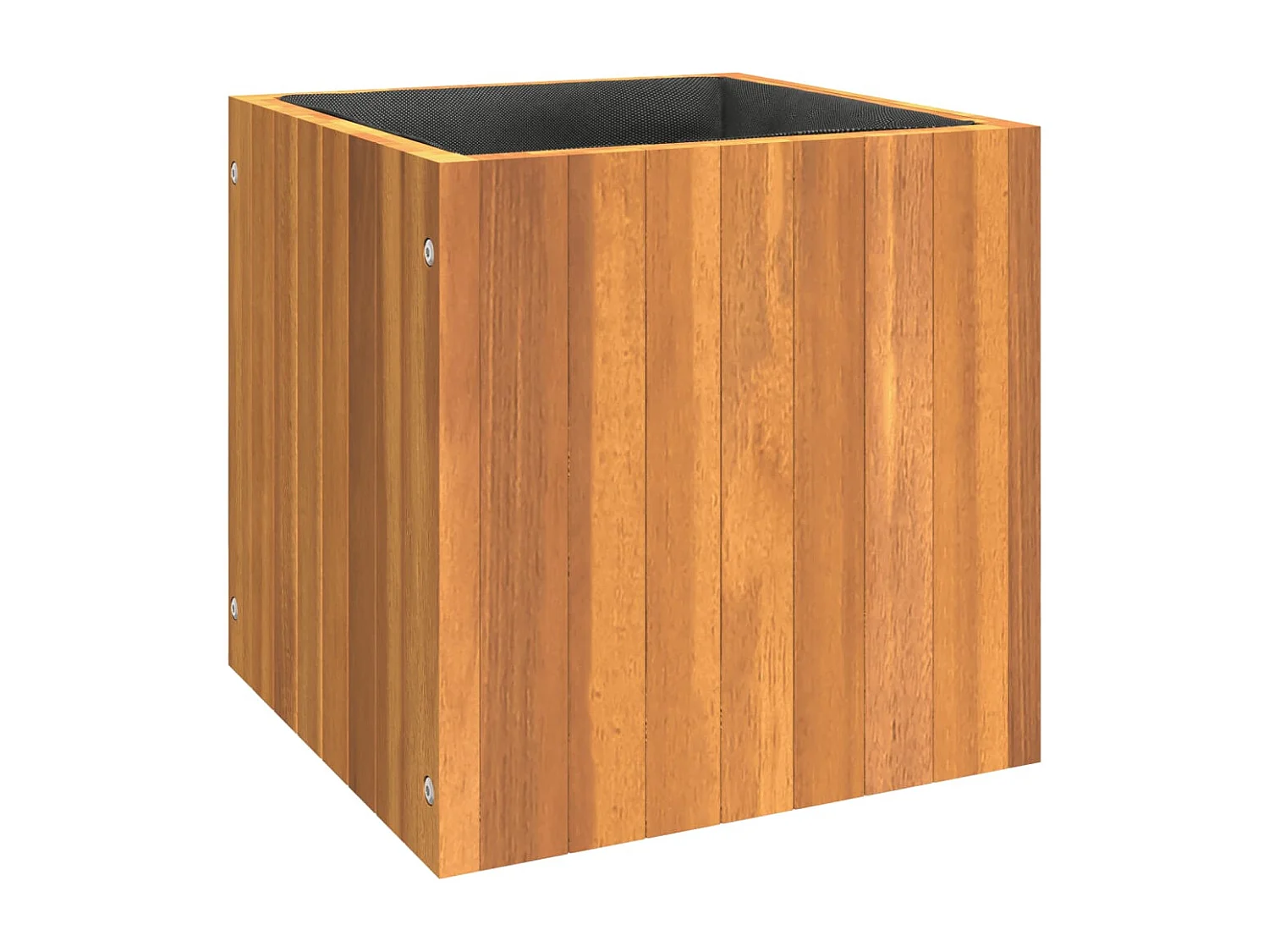 Jardinière 35x35x35 cm bois massif d'acacia