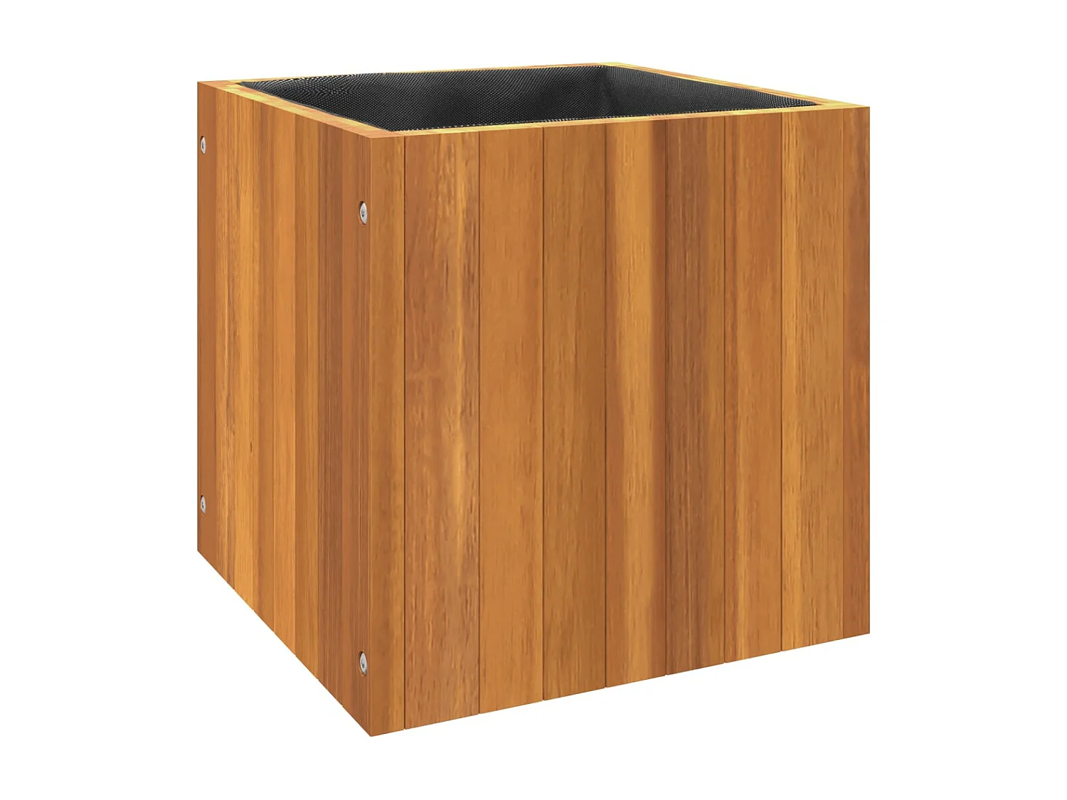 Jardinière 35x35x35 cm bois massif d'acacia