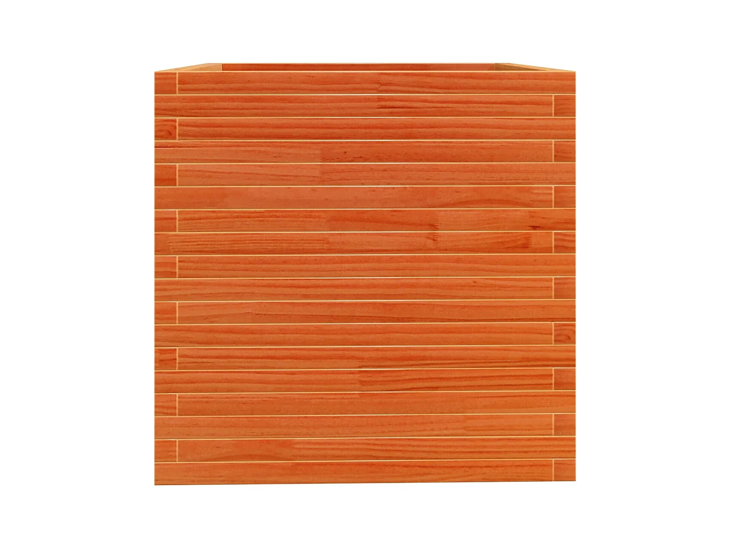 Jardinière cire marron 70x70x72,5 cm bois de pin massif