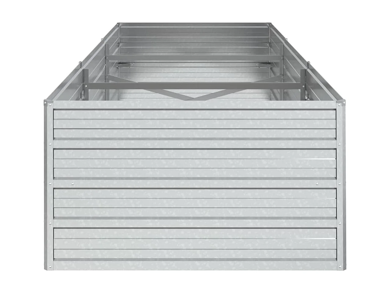 Lit surélevé de jardin 240x80x45 cm Acier galvanisé Argenté