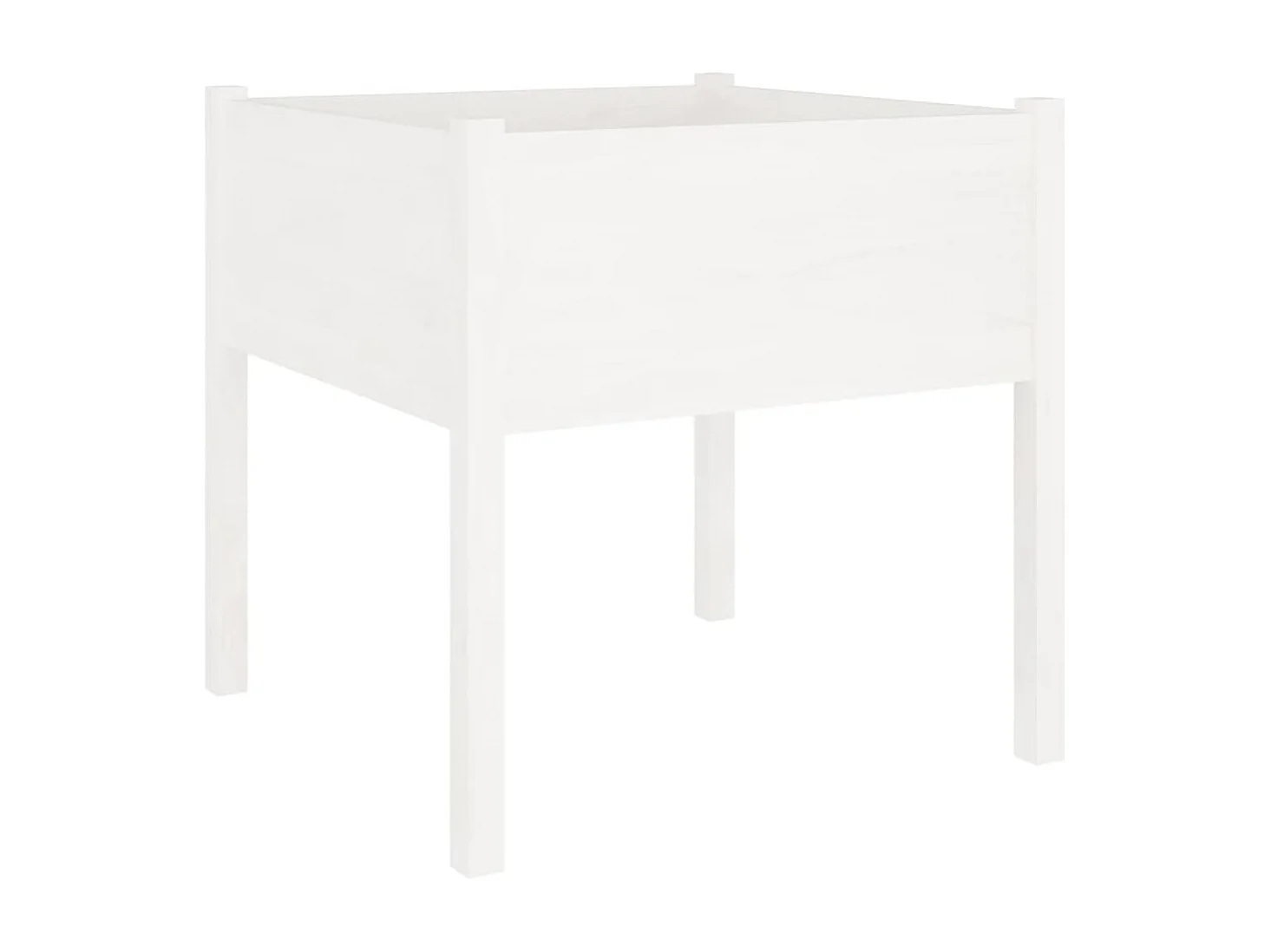 Jardinière d'extérieur Blanc 70x70x70 cm Bois de pin massif