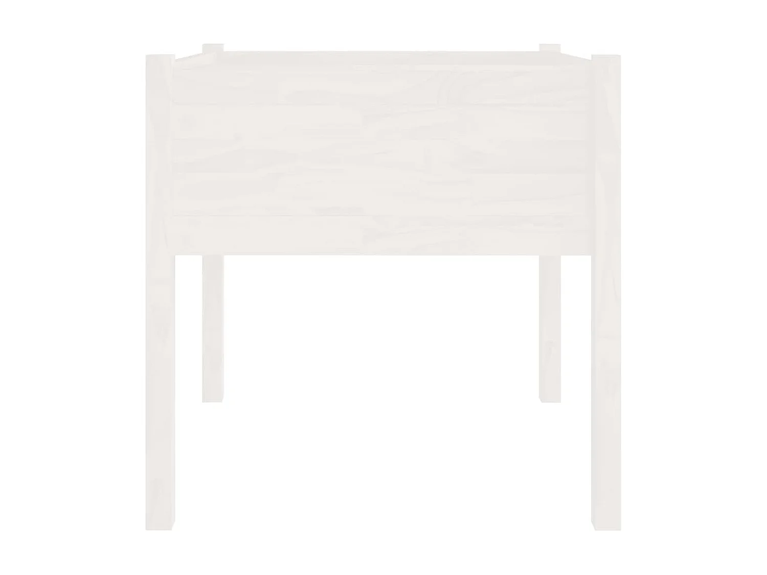 Jardinière d'extérieur Blanc 70x70x70 cm Bois de pin massif