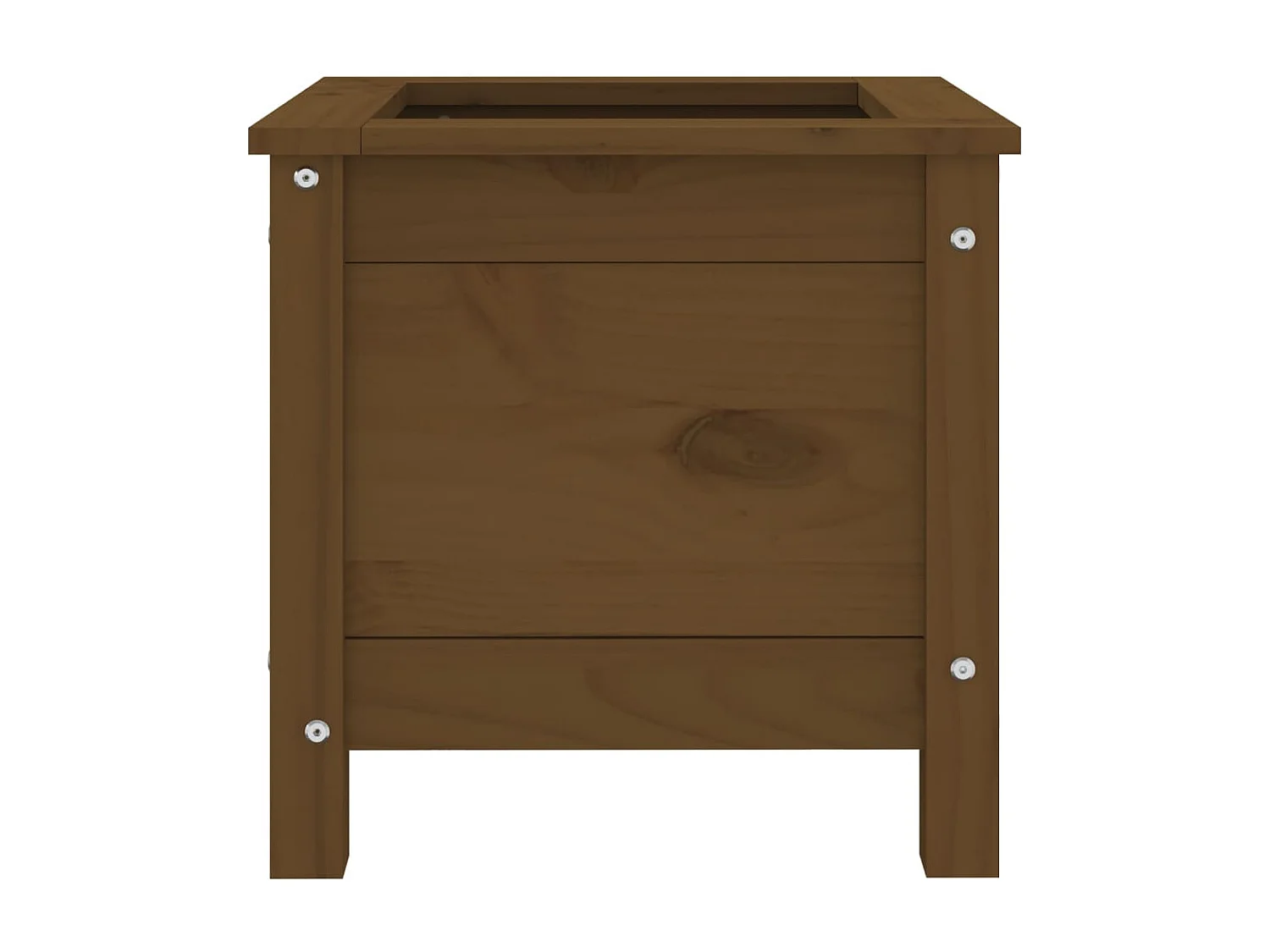 Vaso/floreira de jardim 40x40x39 cm pinho maciço castanho-mel