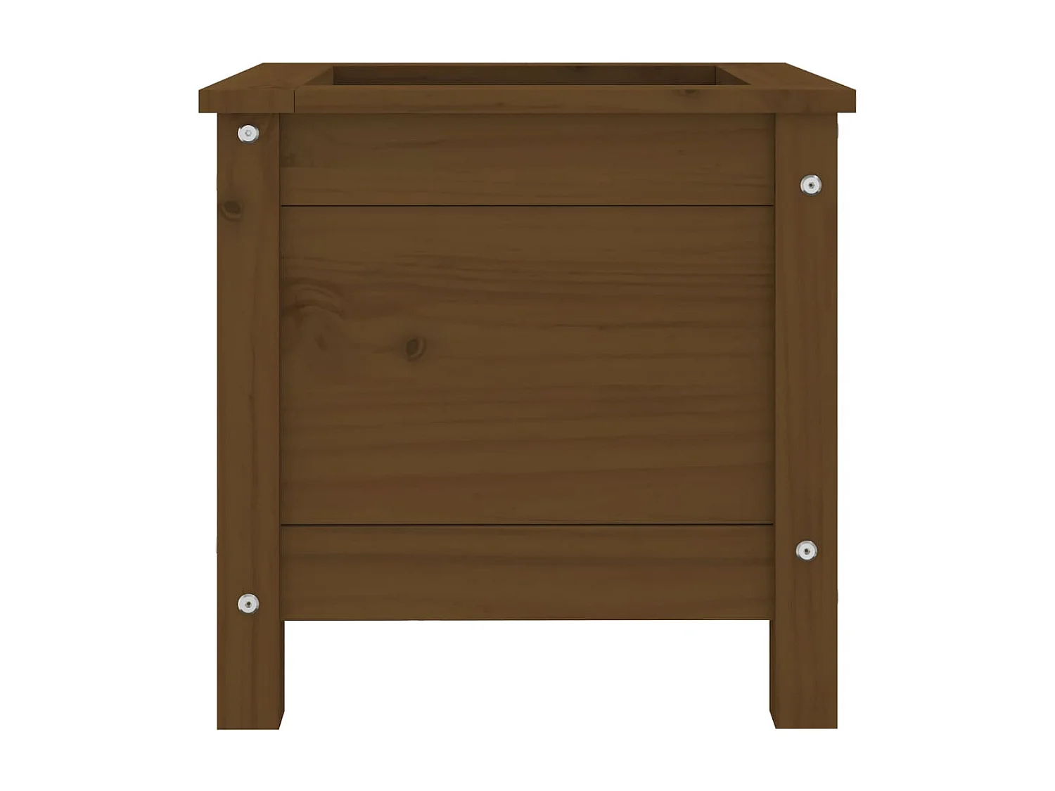 Vaso/floreira de jardim 40x40x39 cm pinho maciço castanho-mel