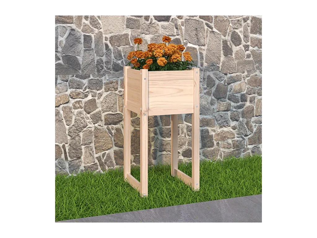 Jardinière 40x40x81 cm Bois massif de pin