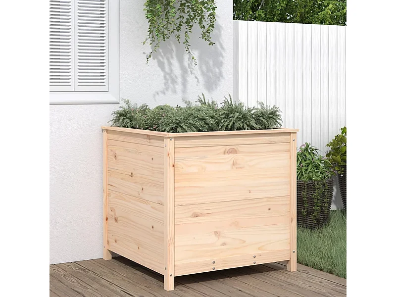 Vaso/floreira de jardim 82,5x82,5x78 cm pinho maciço