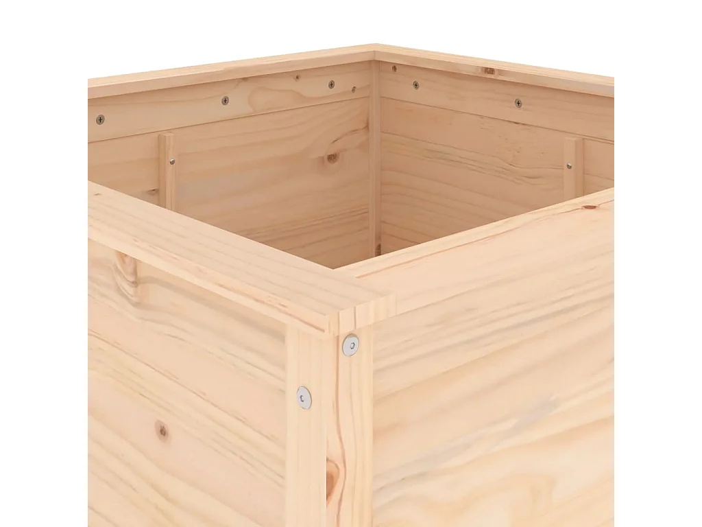 Jardinera madera maciza de pino 82,5x82,5x78 cm