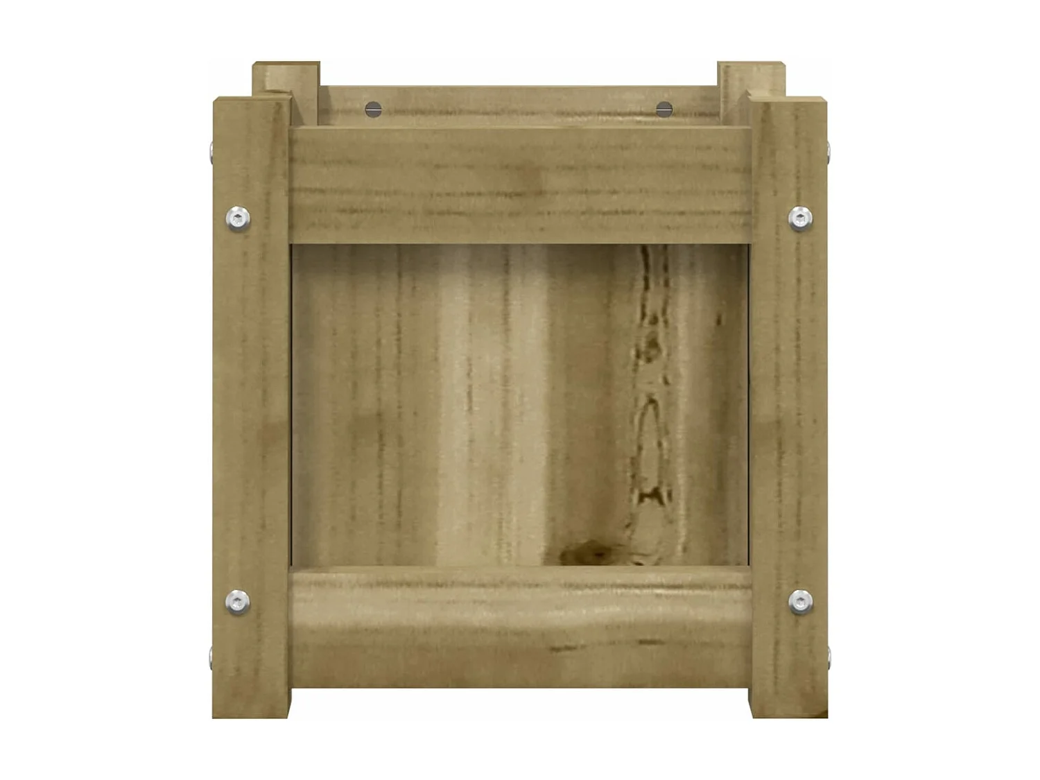 Jardinera madera maciza de pino impregnada 31x31x31 cm